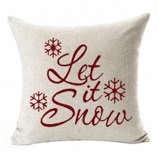 Snowflakes Merry Christmas Gift flax Throw Pillow Case Cushion Cover 18X18" U3K7 191466968154  253222409953